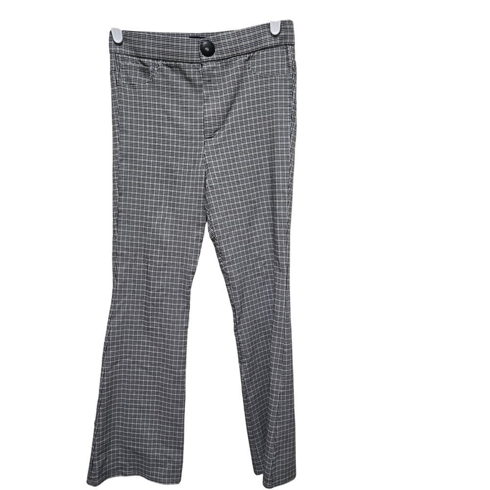 Zara Glen Check Plaid Straight-Leg Pants Women’s Large